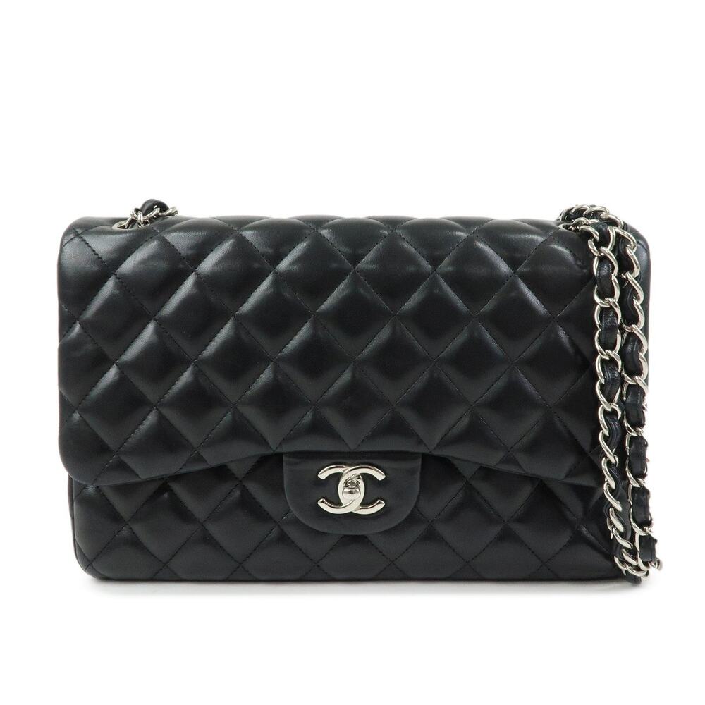 Chanel Lambskin Leather Classic Flap Bag 30 Black